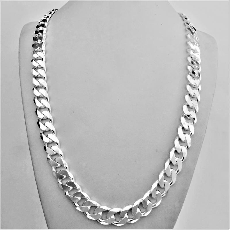 925 sterling silver curb chain necklace 