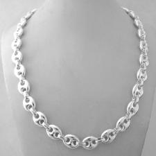 Silver men's maglia marina chain necklaces