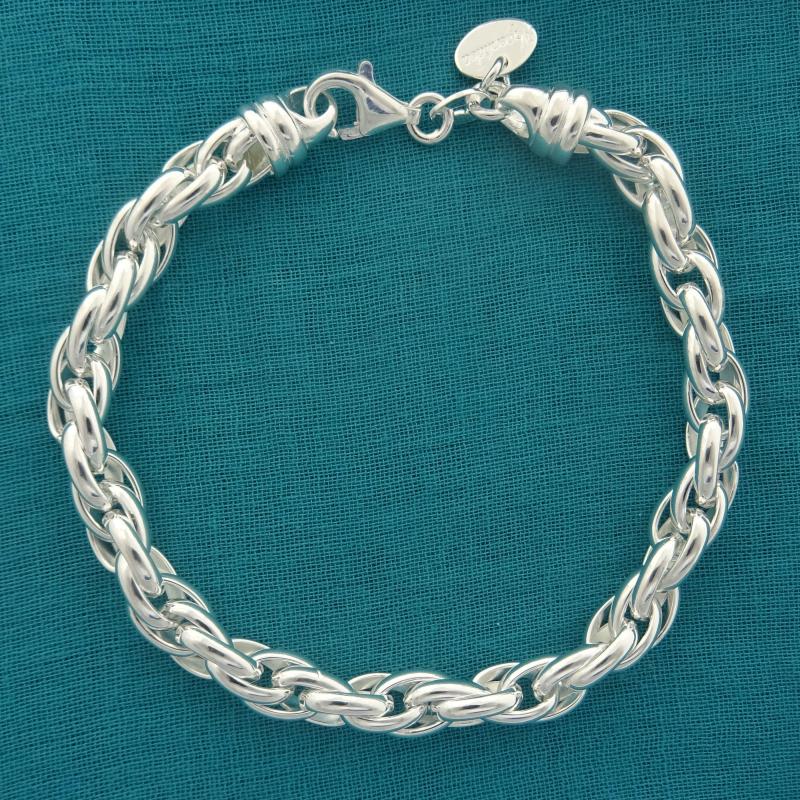 925 Silver Diamond Cut Rope Bracelet