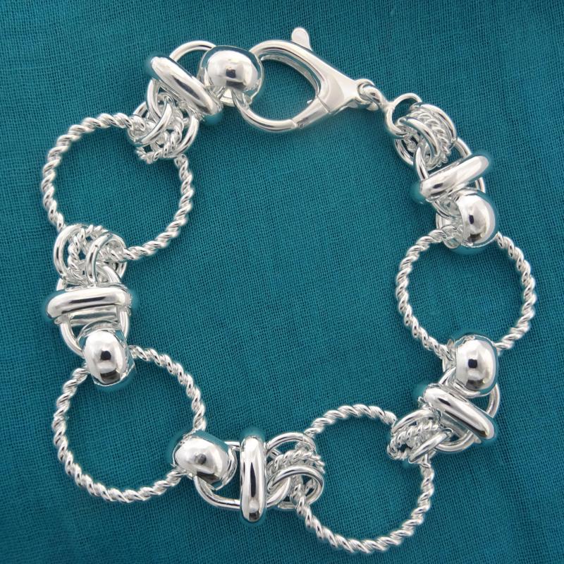 1gram Silver|925 Sterling Silver Byzantine Chain Bracelet For Women - Lead  & Nickel Free
