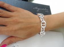 Bracciale catena ancora in argento