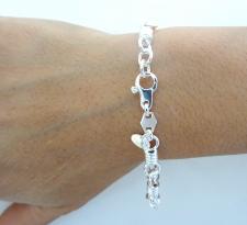 Handmade solid sterling silver bracelet 6.8mm