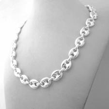 Solid sterling silver maglia marina necklace 12mm