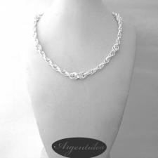 Solid 925 sterling silver alternate loose rope chain necklace