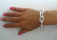 Bracciale catena ancora in argento