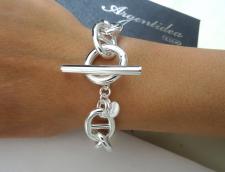 Sterling silver mariner bracelet toggle clasp