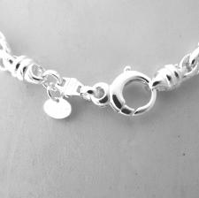 Solid 925 sterling silver alternate loose rope chain necklace