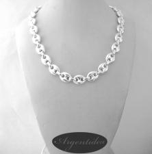 Solid sterling silver maglia marina necklace 12mm