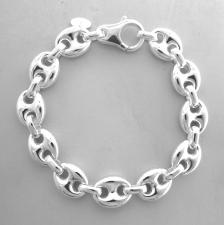 Bracciale uomo in argento massiccio maglia marina