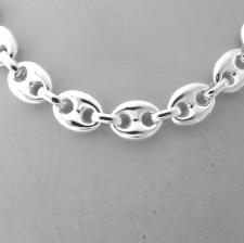 Solid sterling silver maglia marina necklace 12mm