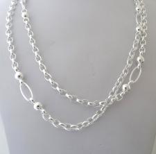 Silver necklace 1 meter long