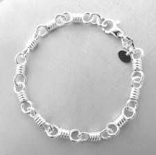 Handmade solid sterling silver bracelet 6.8mm