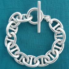 Sterling silver mariner bracelet toggle clasp