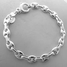 Bracciale donna in argento 925 massiccio maglia marina 8mm