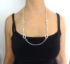 Sterling silver necklace 70 cm made in italy