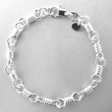 Handmade solid sterling silver bracelet 6.8mm