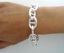 Bracciale catena ancora in argento