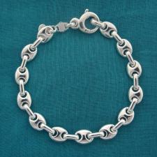 Bracciale donna in argento 925 massiccio maglia marina 8mm