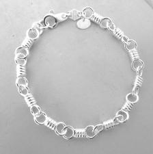 Handmade solid sterling silver bracelet 6.8mm