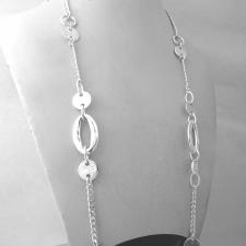 Sterling silver necklace 80 cm made in italy