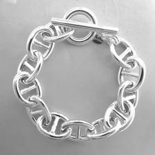 Bracciale catena ancora in argento