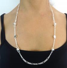 925 silver necklace figaro fantasy chain