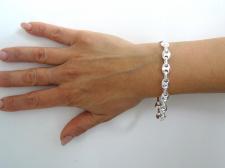 Bracciale donna in argento 925 massiccio maglia marina 8mm