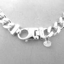 Mens tag necklace in sterling silver