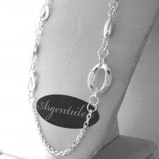 Sterling silver necklace 70 cm made in italy