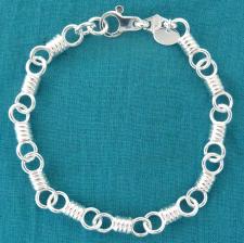 Handmade solid sterling silver bracelet 6.8mm