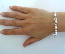 Handmade solid sterling silver bracelet 6.8mm