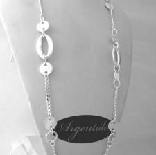 Sterling silver necklace 80 cm made in italy