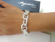 Bracciale catena ancora in argento