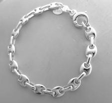 Bracciale donna in argento 925 massiccio maglia marina 8mm