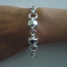 Silver bracelet made in tuscany italy