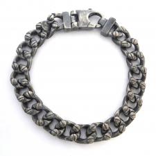 Silver bracelet with screws made in Italy