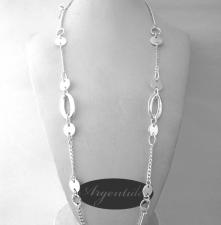 Sterling silver necklace 80 cm made in italy