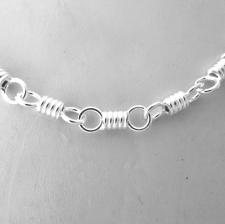 Collana catena spirali in argento 925